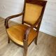 2 vintage style Directoire or Empire armchairs / cabriolets – orange velvet