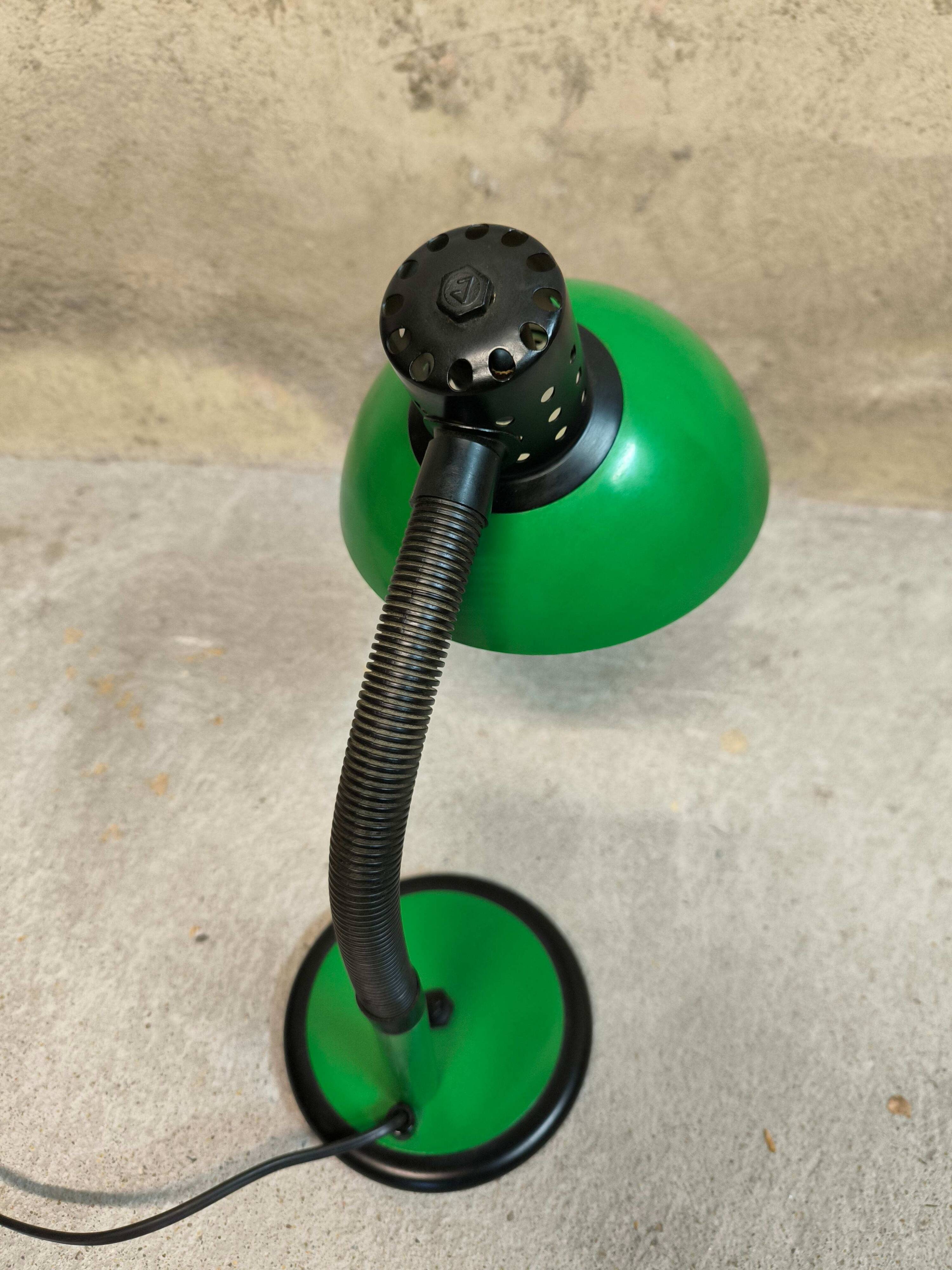 Vintage green Aluminor desk lamp