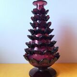 Blown glass pine cone vase