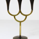 Brass chandelier by Richard Rohac, mid-century candle holder, Vienna, Austria, 1950s.