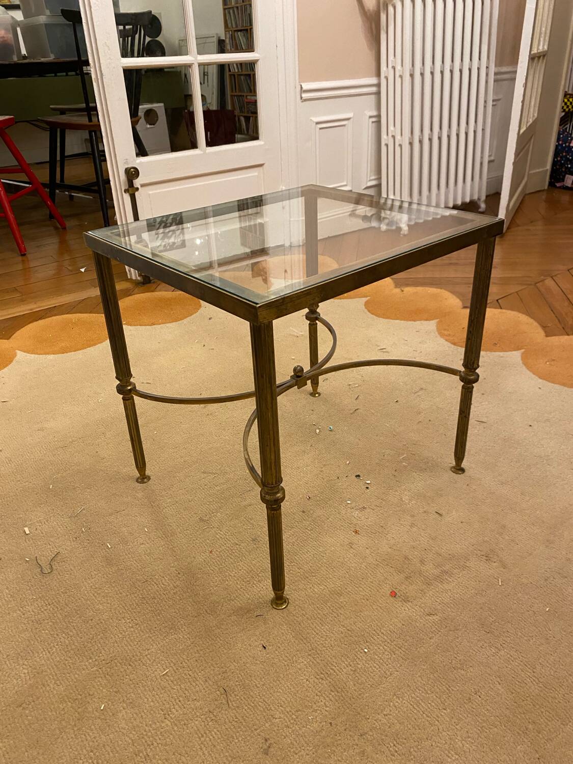Glass side table