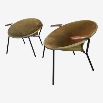 Pair of Balloon Chair by Hans Olsen 1960 Denmark