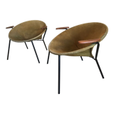 Pair of Balloon Chair by Hans Olsen 1960 Denmark