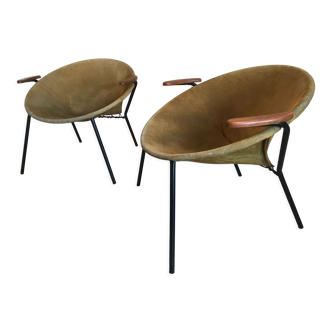 Pair of Balloon Chair by Hans Olsen 1960 Denmark