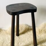 Pair of brutalist tripod stools