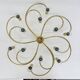 Leola sculptural brass 12-light ceiling or wall flush mount, 1970s