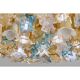 Decorative Gold Murano Glass Flushmount with Floral Motif