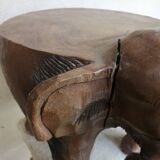 Solid wooden elephant table