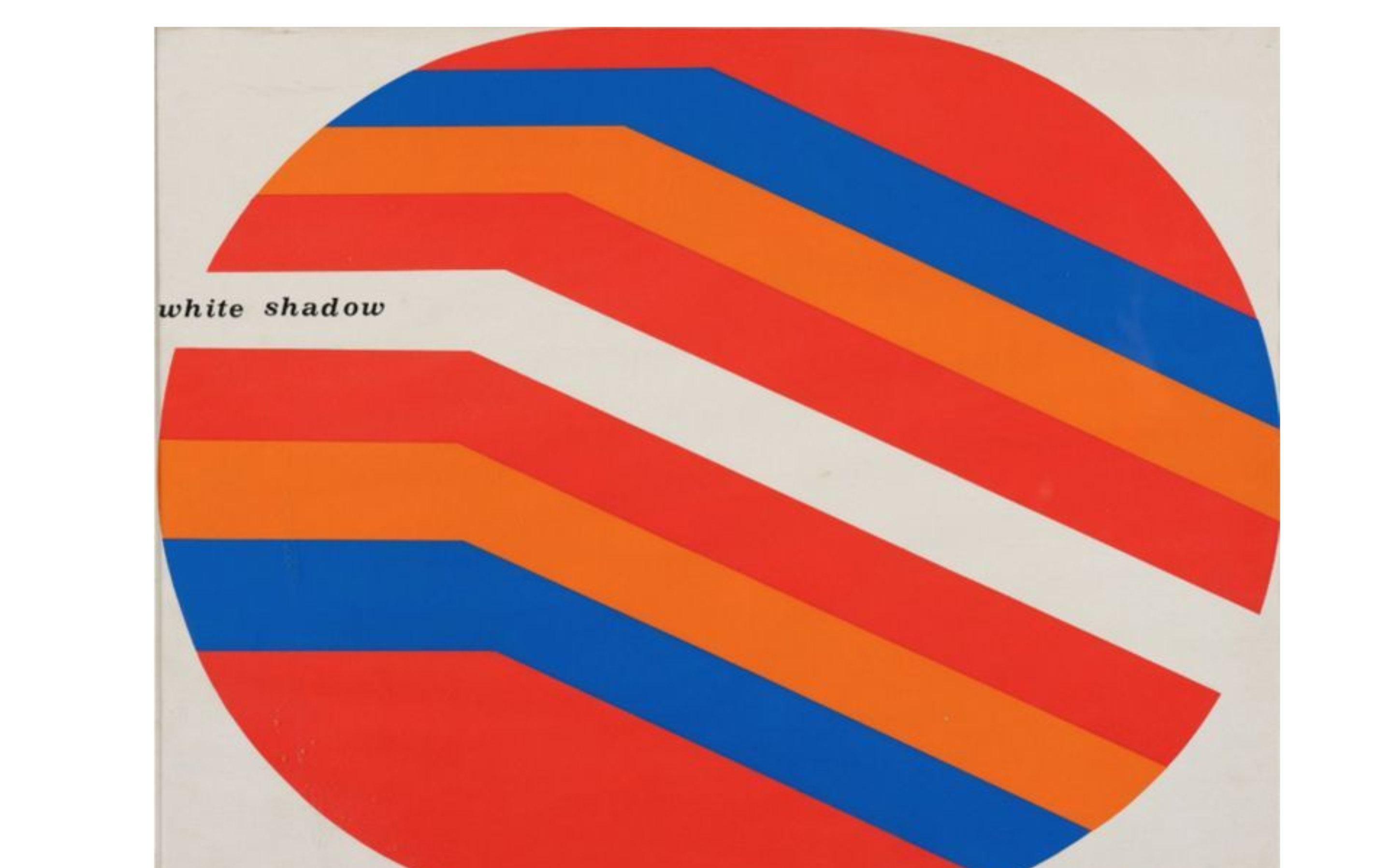 Original silkscreen signed and numbered by Nobuya ABE, White shadow, 60s-70s