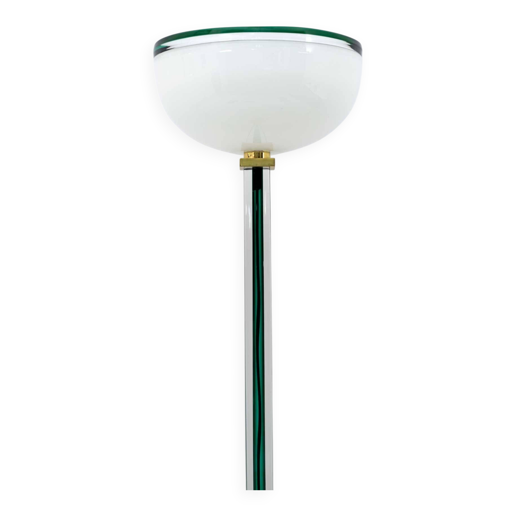 20st Century Venini Murano Glass "Tolboi" Floor Lamp in Green