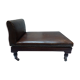 Old adjustable chair in wood and leather