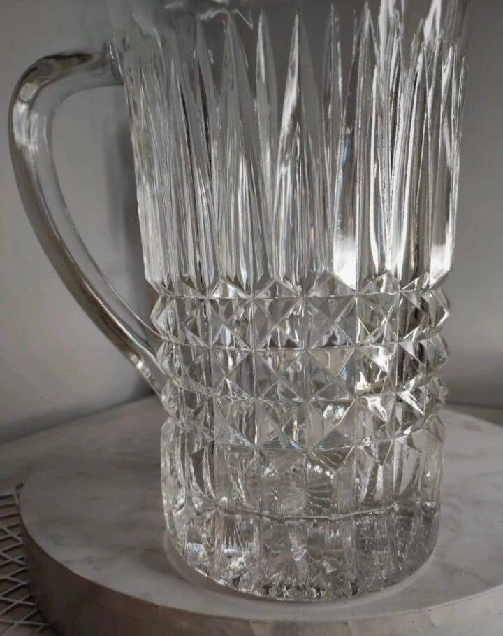 Molded glass pitcher