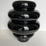 Art deco vase in black opaline glass