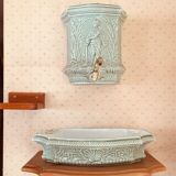 Water green ceramic fountain