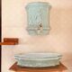 Water green ceramic fountain