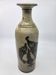 Vintage bottle vase in ceramic stoneware with fish decoration circa 1970/80.