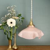 Vintage pink opaline pendant light