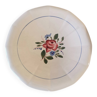 Large Digoin Sarreguemines pink dish 29 cm