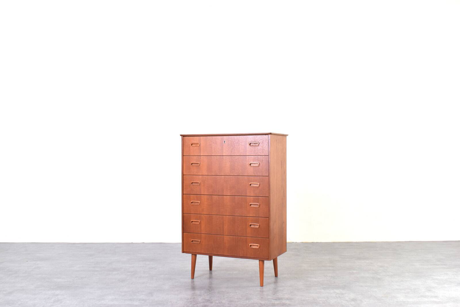 Mid-Century Danish Teak Chest of Drawers, 1960s.