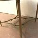 Louis XVI style pedestal table in brass and marble XX century
