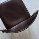 Set of 2 Italian chairs in brown Havana leather, design MATTEO GRASSI