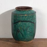 Antique enamelled vase with floral patterns (c.1820) #15