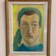 Huile sur panneau d'origine suédoise – "Portrait" par A.-S. Nilsson – Signé – Vintage et encadré – 44 × 32 cm (17,3" × 12,6")
