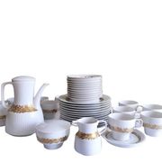Tapio Wirkkala for Rosenthal Studio-Line “Modulation” porcelain coffee and dessert service, Germany 1970s, 39 pieces