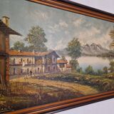 Old landscape painting by mr. pesanti