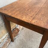 Table de ferme en bois massif avec 1 tiroir