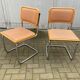 Paire de chaises de Marcel Breuer Cesca B32 skaï 1960