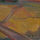 Huile sur toile originale suédoise – « Paysage avec moulin à vent » par Harry Sahlin