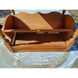 Bedside table, oak magazine rack