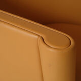 Pair of "Rich" leather armchairs by Antonio Citterio, Moroso edition, 1989