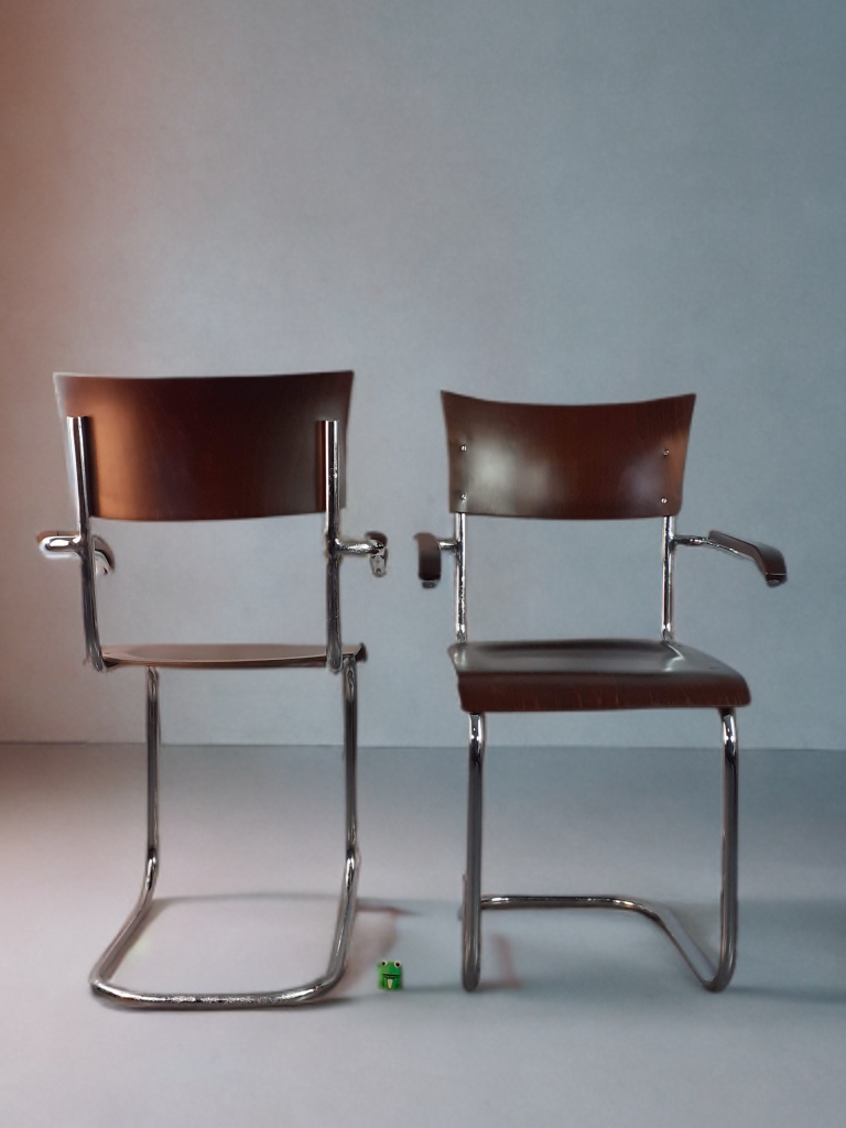 Paire de chaises Mücke Melder, Bauhaus tchèque 1930s
