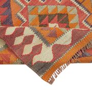 Turkish Handwoven Vintage Herki Kilim 107 cm x 342 cm
