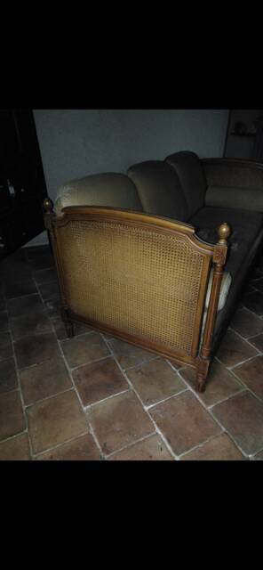 banquette cannée style Louis XVI