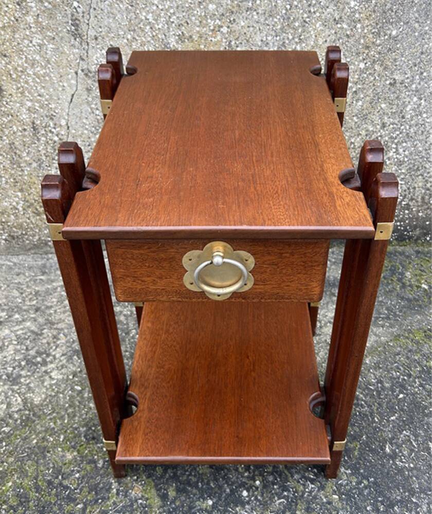 Bedside table, end table, wood, vintage, 80s