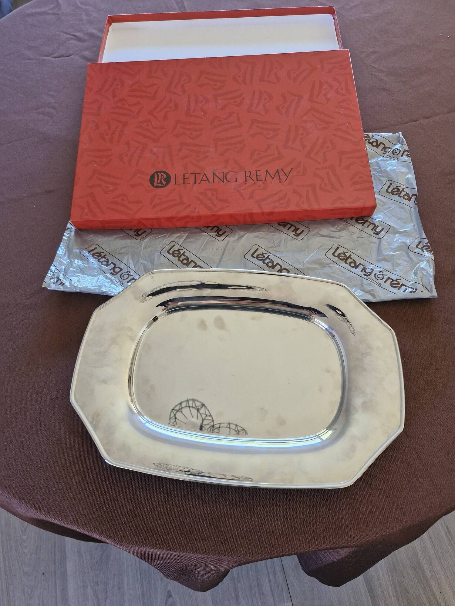 Oval plate Létang Rémy Marigny – stainless steel 18/10 – 38 cm – with box