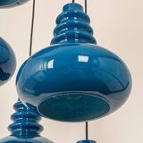 Large cascading glass chandelier design by Peill Putzler, Germany, 1970s.