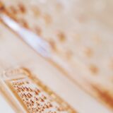 Trio de plateaux verre pamplemousse