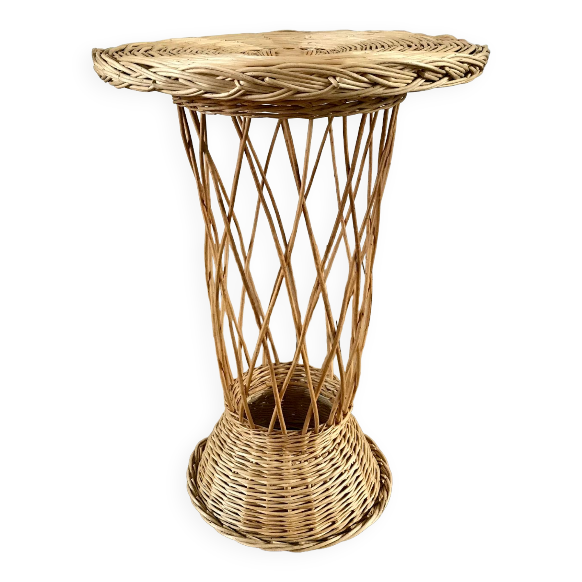 Rattan / bamboo side table 1960s-1970s