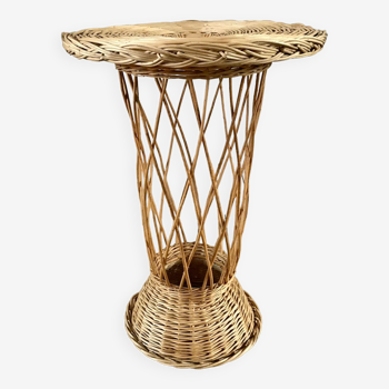 Rattan / bamboo side table 1960s-1970s