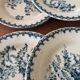 Set of 6 antique dessert plates Gien model Thistle Terre de Feu