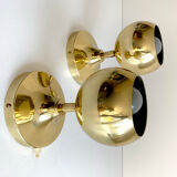 Pair Vintage Spot Wall Lamp, 60s. Brass Globe