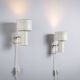 Pair of adjustable wall lamps designed by Per Sundstedt for Kosta Lampan