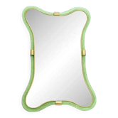 Contemporary Italian Murano Glass Mirror in Weathered Green by Simoeng
