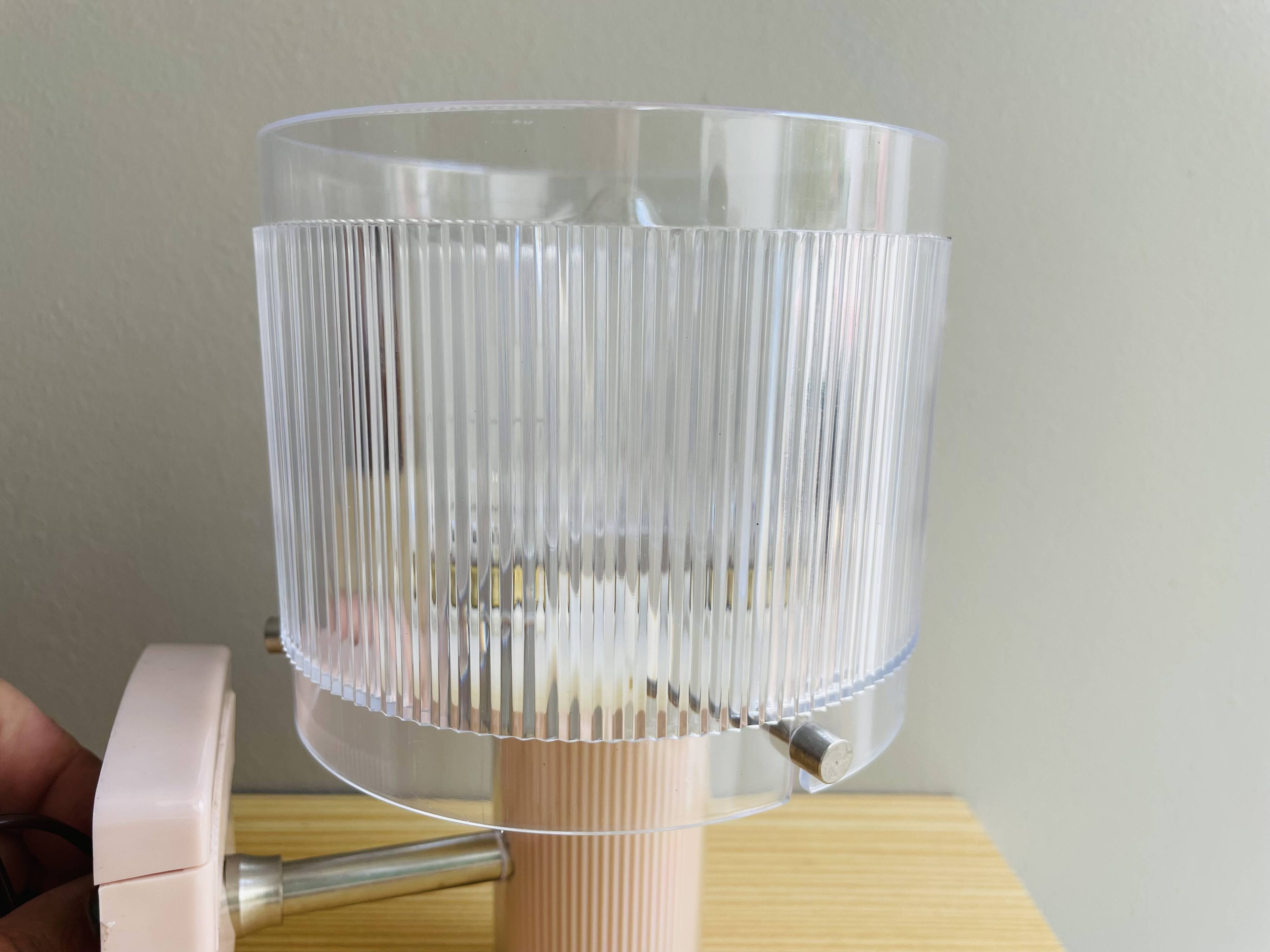 Portuguese mid century modern pink wall sconce light