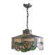 Tiffany-style glass and lead suspension - mid 20th century.