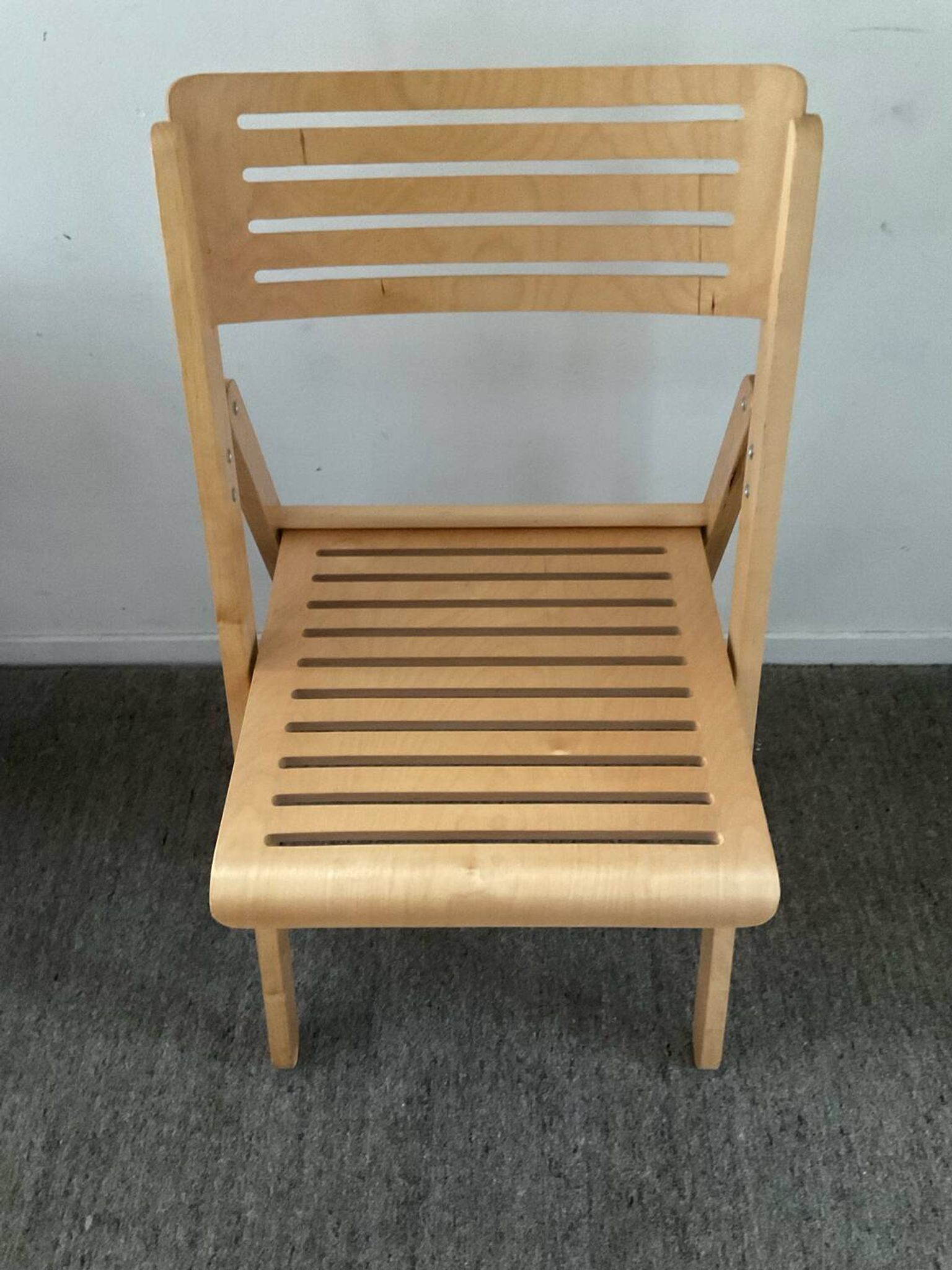 Chaise pliante vintage en hêtre 